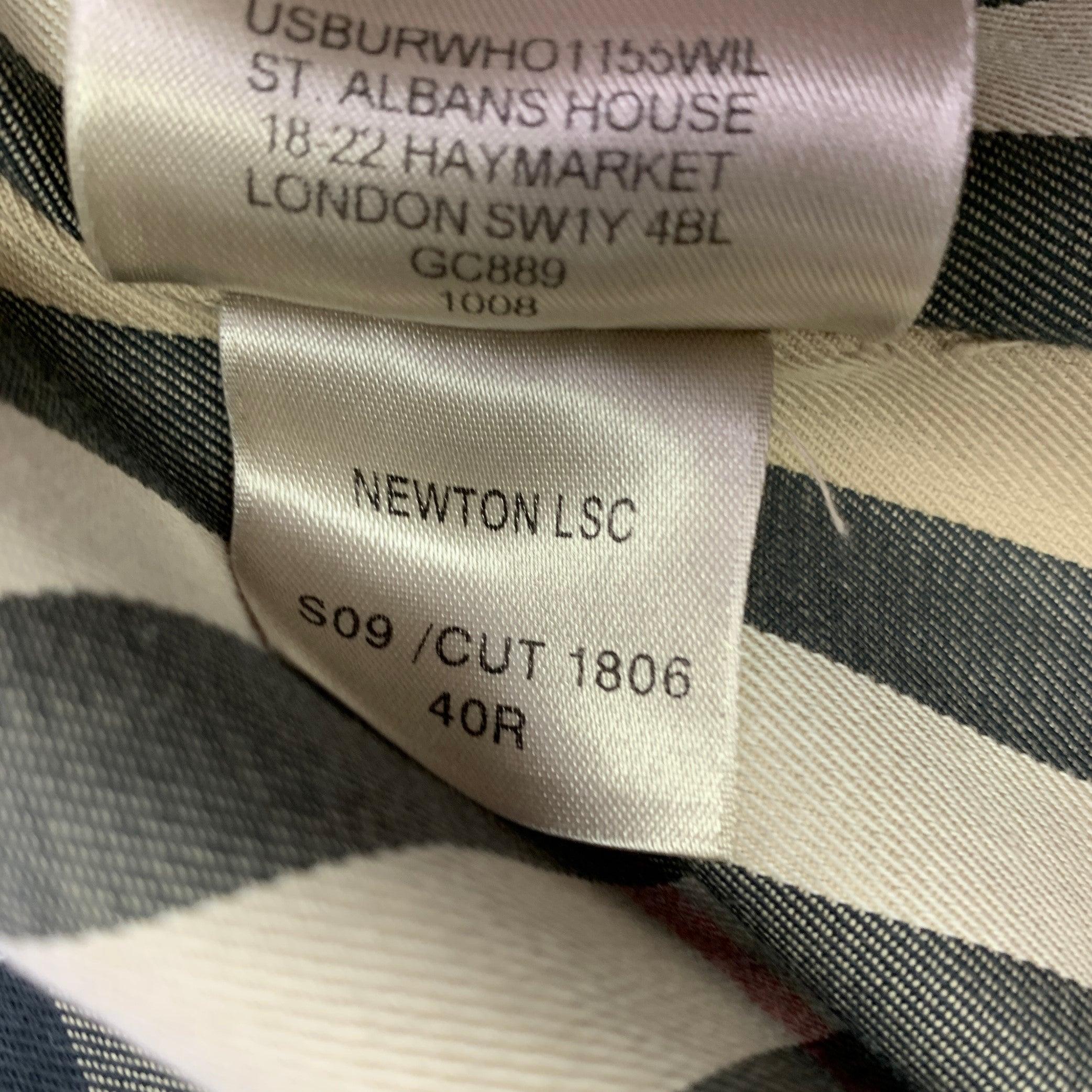 BURBERRY LONDON Size 40 Grey Cotton Blend Trench Coat 2