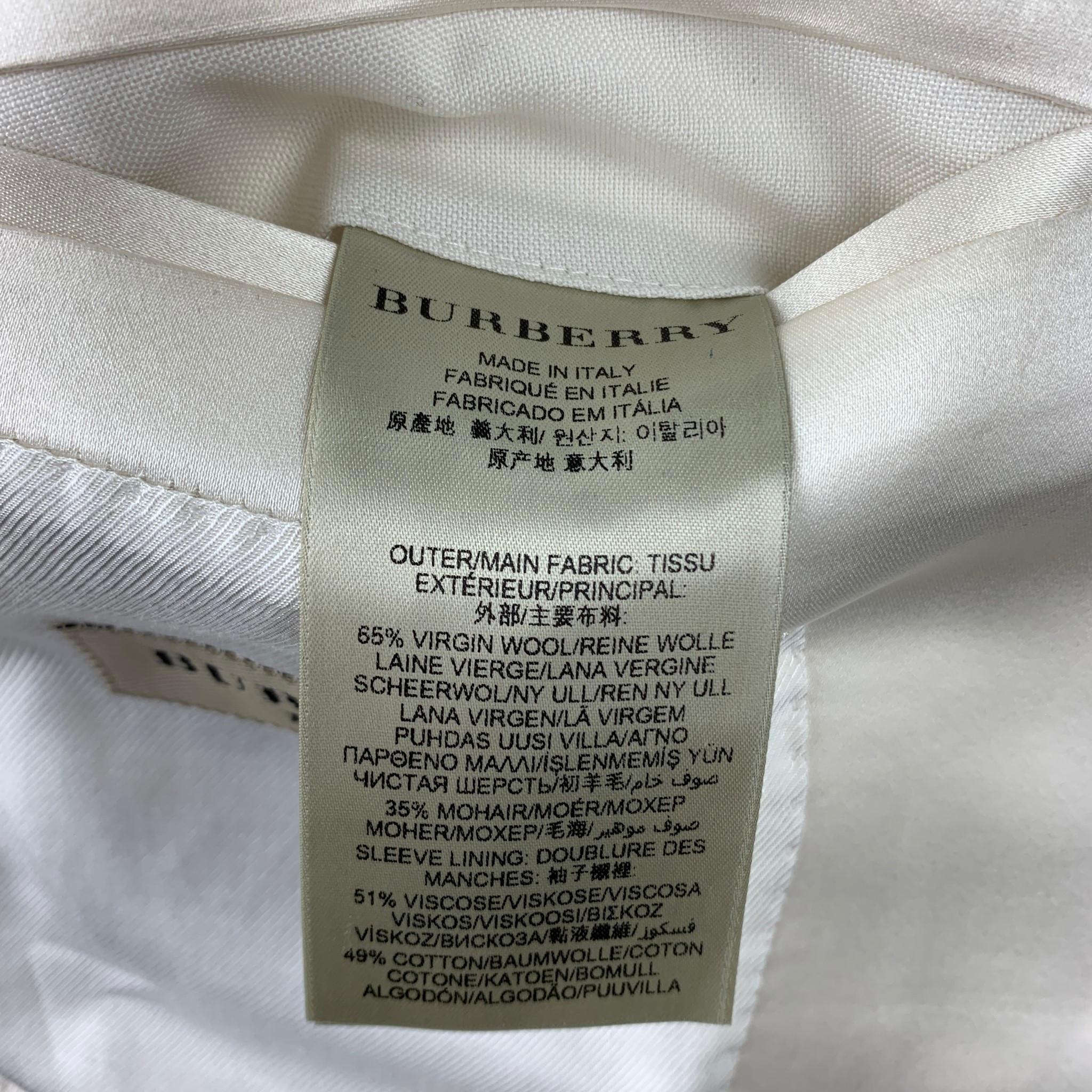 BURBERRY LONDON Size 40 Regular Beige Wool / Mohair Peak Lapel Sport Coat 2