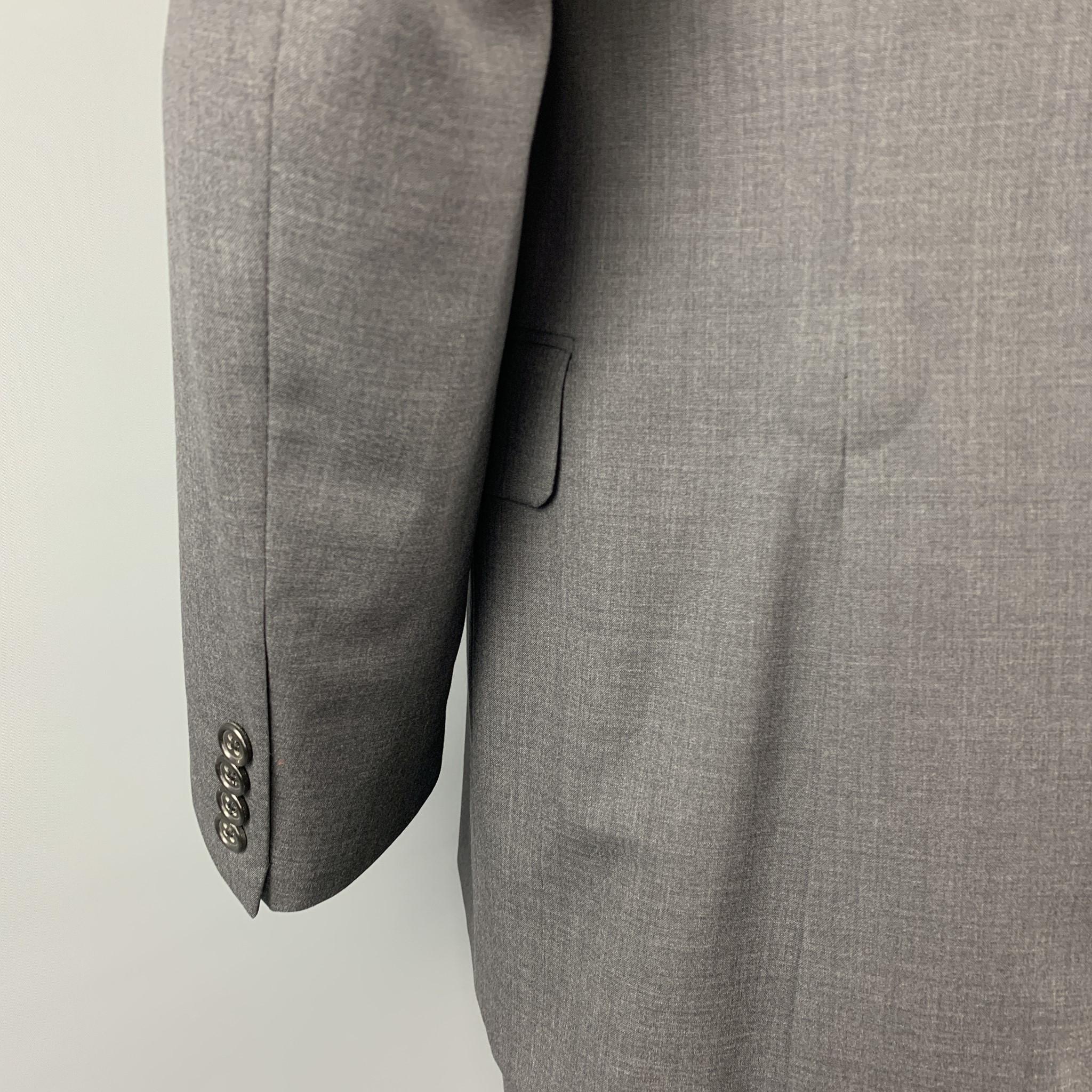 Men's BURBERRY LONDON Size 42 Regular Dark Gray Wool Notch Lapel Suit