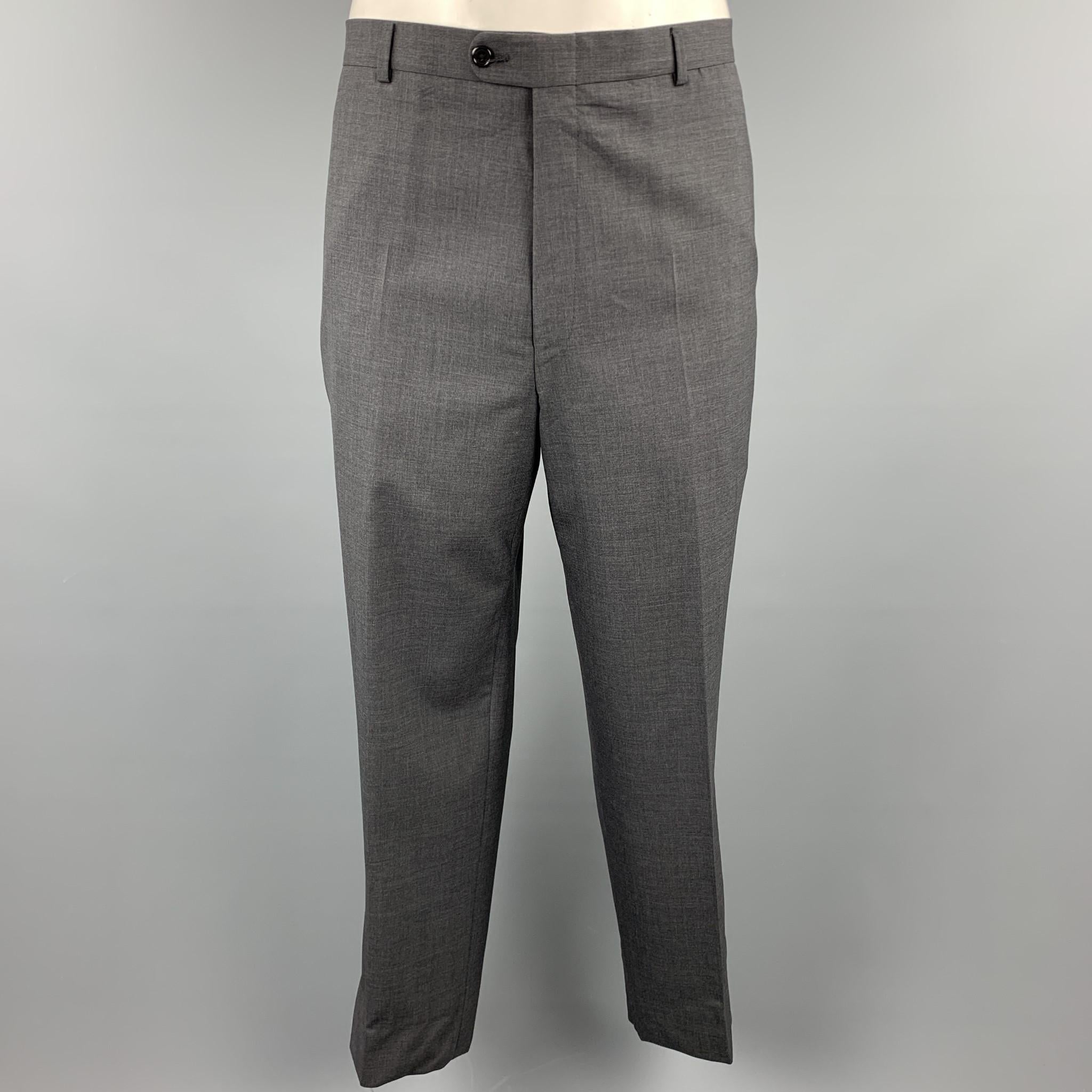 BURBERRY LONDON Size 42 Regular Dark Gray Wool Notch Lapel Suit 1