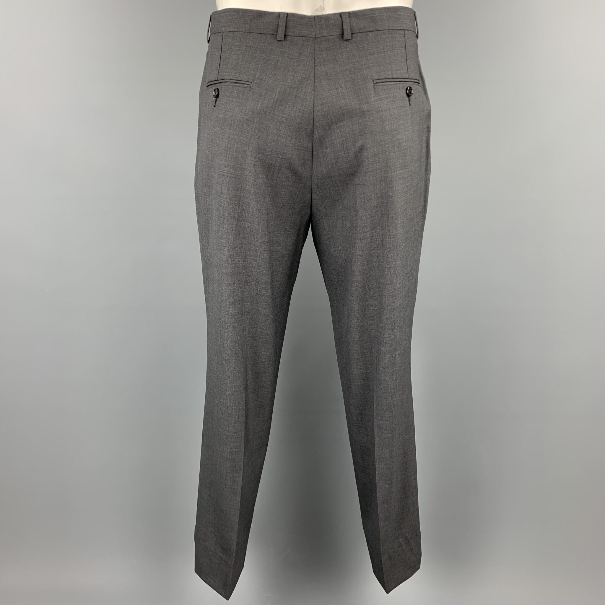 BURBERRY LONDON Size 42 Regular Dark Gray Wool Notch Lapel Suit 2