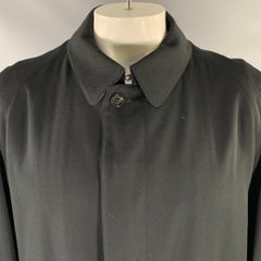 BURBERRY LONDON Größe 44 Schwarzer Raglanmantel aus Wolle