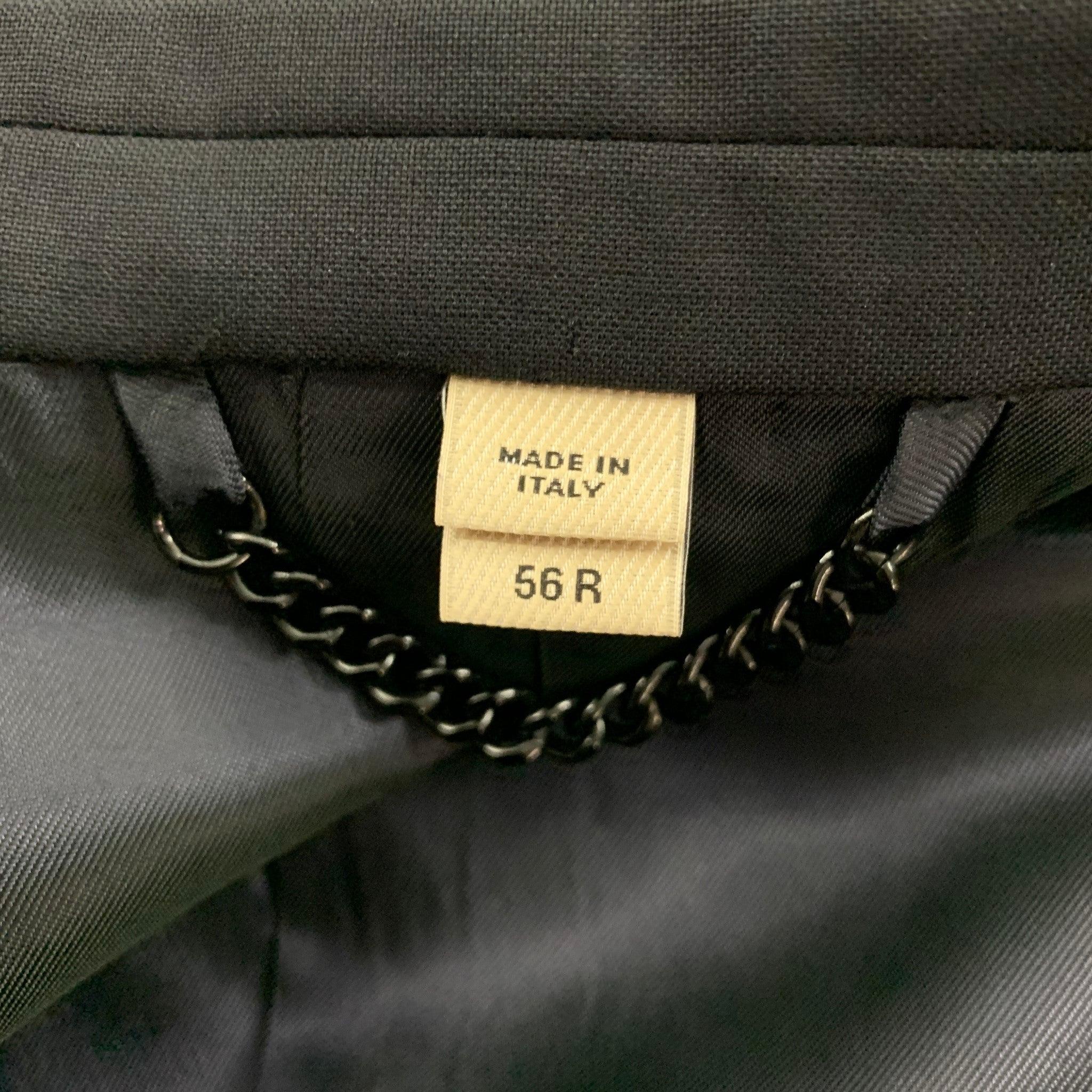 BURBERRY LONDON Size 46 Navy Wool Notch Lapel Suit For Sale 5