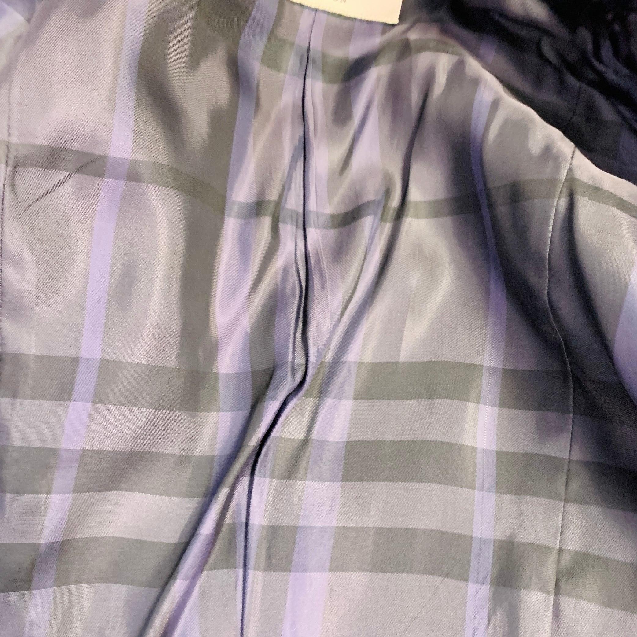 BURBERRY LONDON Size 8 Black Cotton Blend Double Breasted Cropped Jacket Blazer For Sale 6