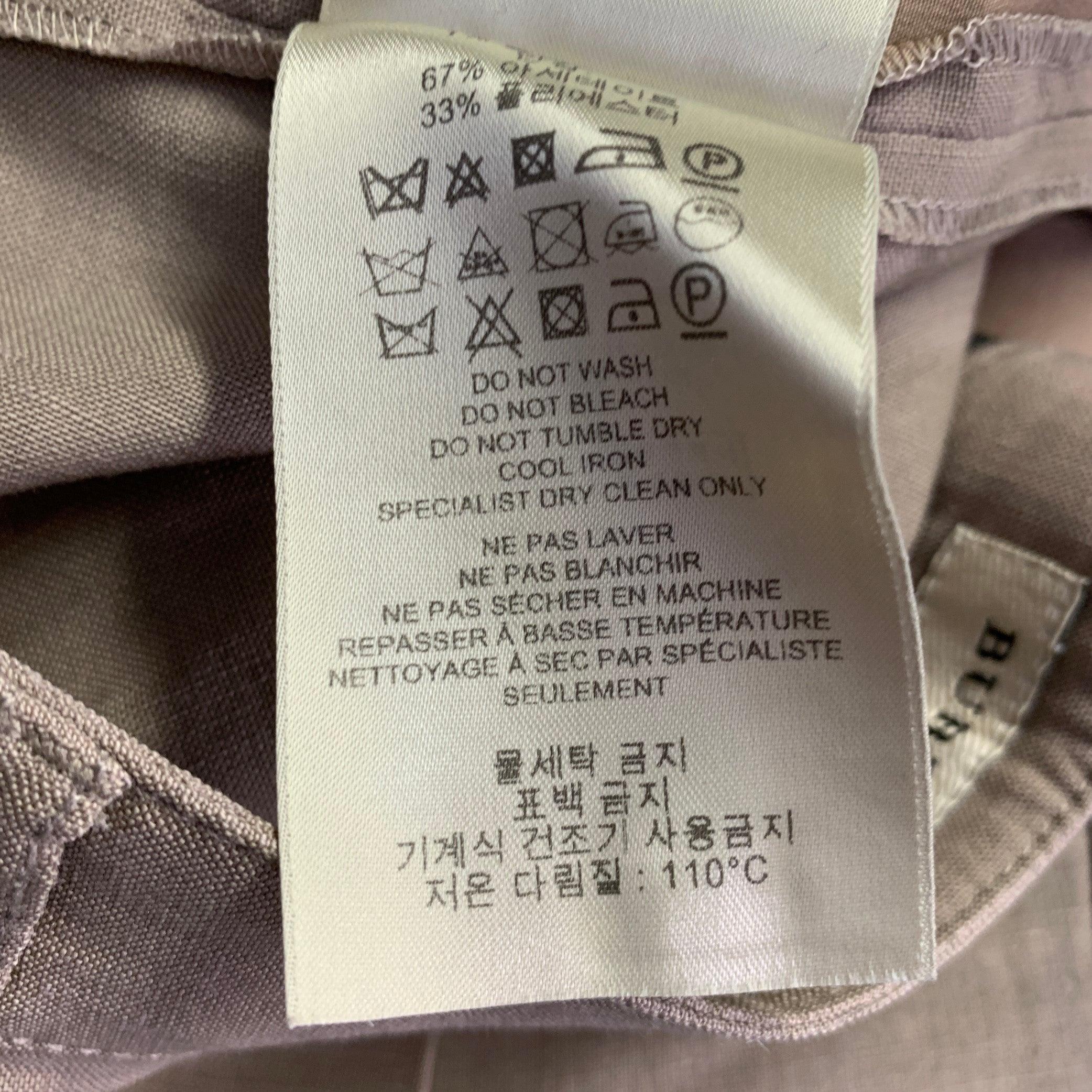 BURBERRY LONDON Größe 8 Braun Wolle Leinen Plissee Shorts im Angebot 4