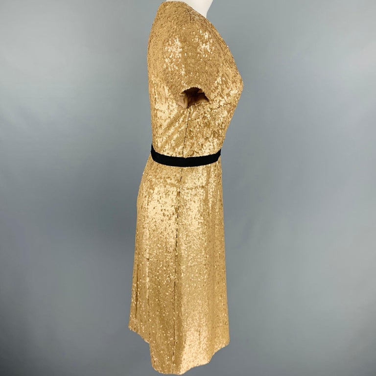 BURBERRY LONDON Size 8 Gold Viscose Blend Sequined Cocktail Dress For Sale at 1stDibs BURBERRY LONDON Size 8 Gold Viscose Blend Sequined Cocktail Dress For Sale at 1stDibs