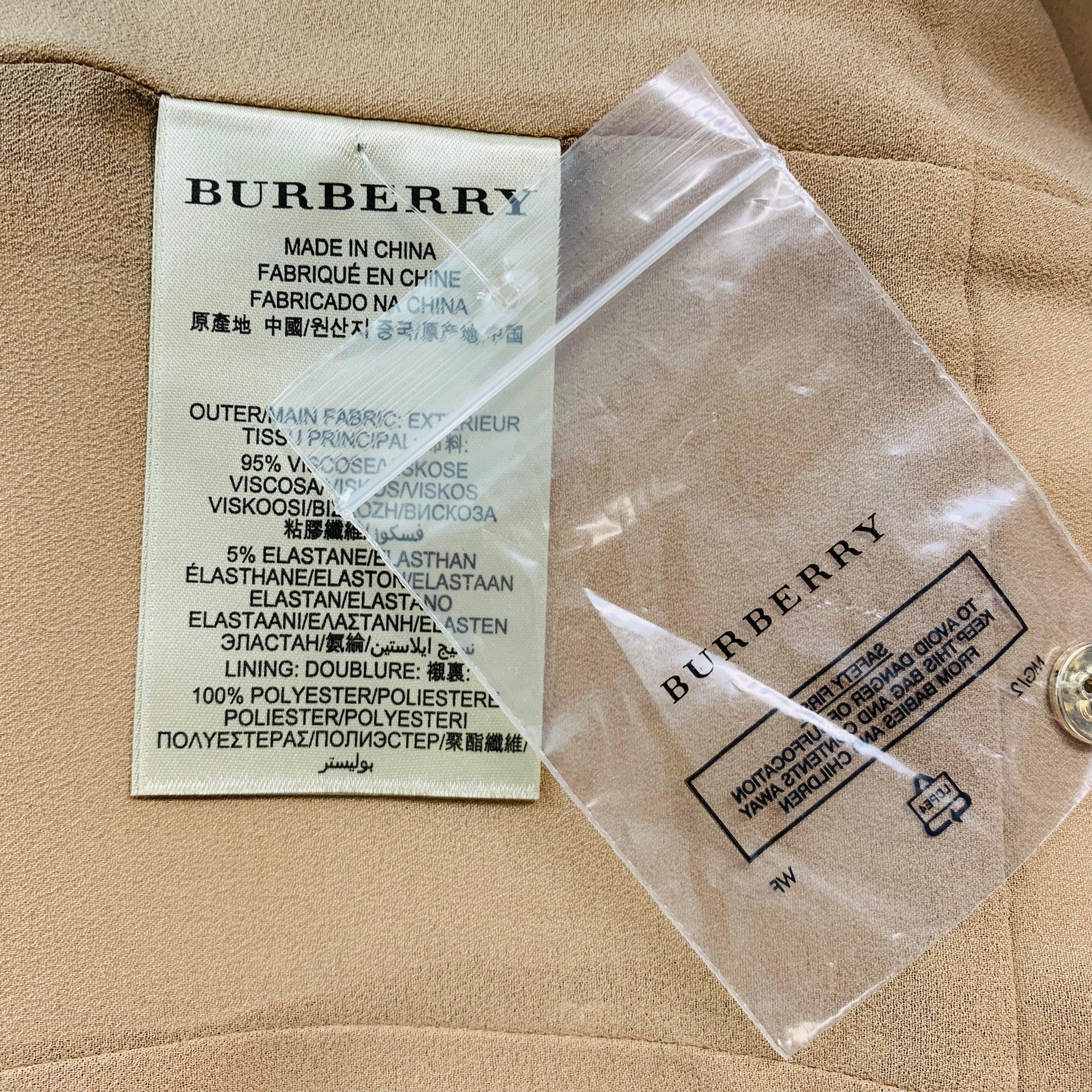 De las mujeres BURBERRY LONDON Talla 8 Vestido de cóctel con lentejuelas en mezcla de viscosa dorada en venta