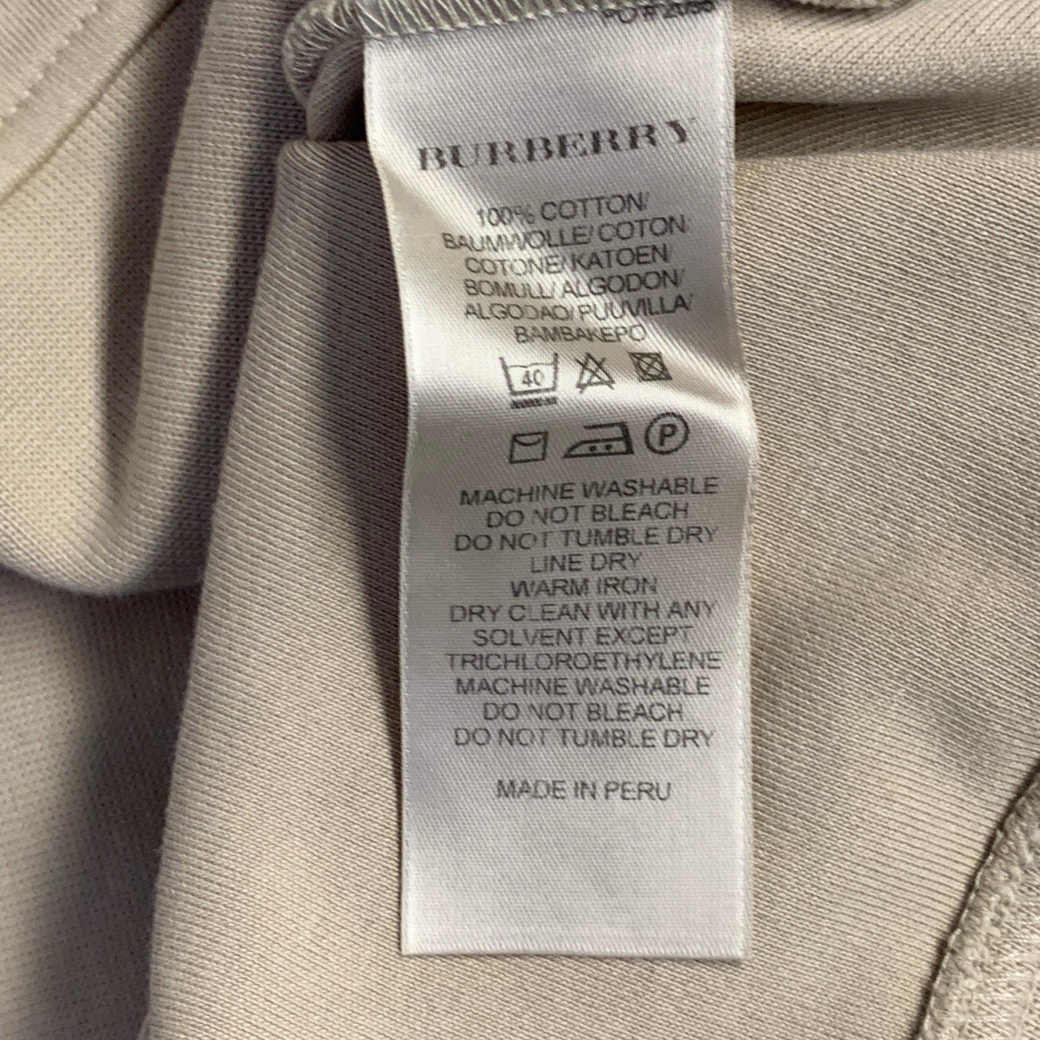 Burberry London Taglia M Beige Logo Cotone 1/4 Zip Pullover in vendita 2