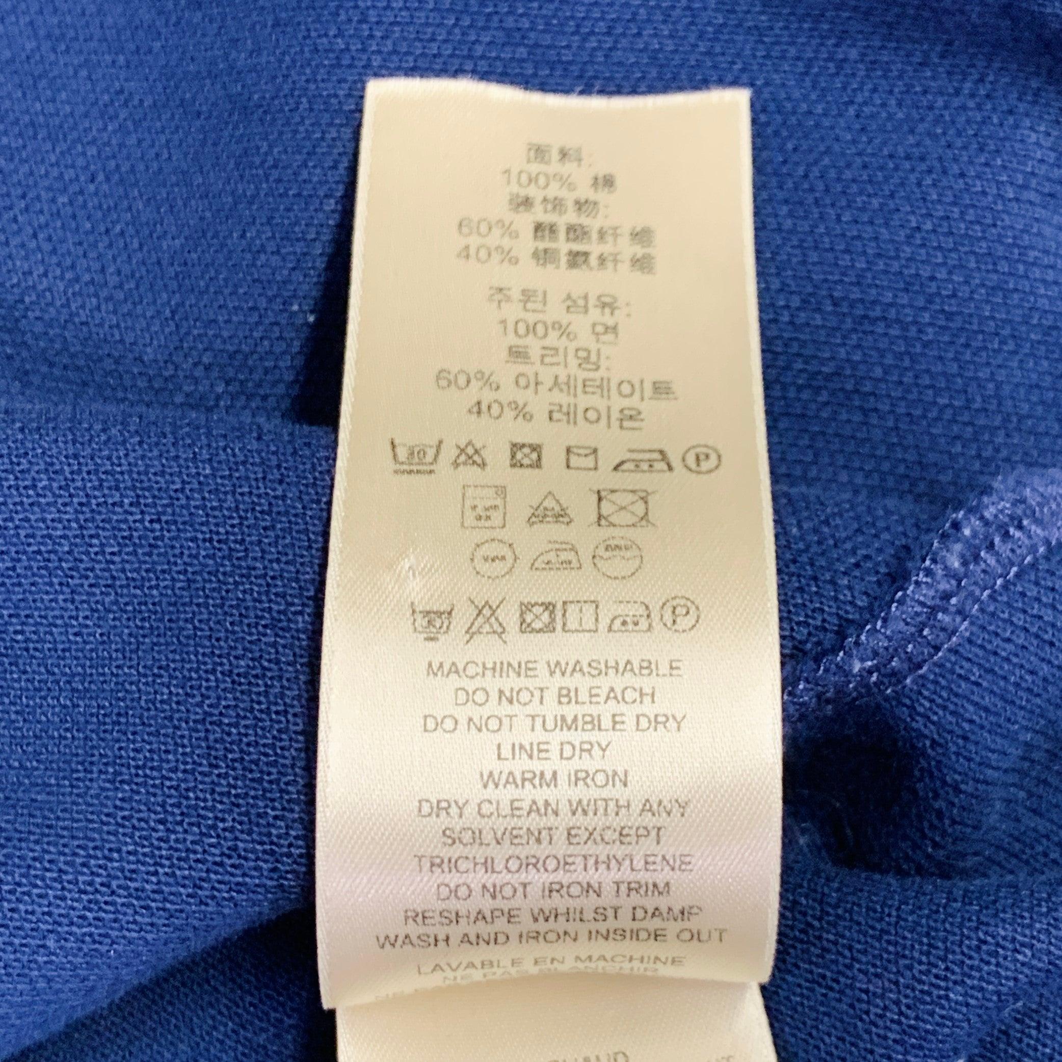 Burberry London taglia M Blu Oliva con finiture a contrasto in cotone Piqué con mezza abbottonatura Polo in vendita 3