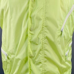 BURBERRY LONDON Size M Green Lime Polyamide Blend Zip Pockets Vest
