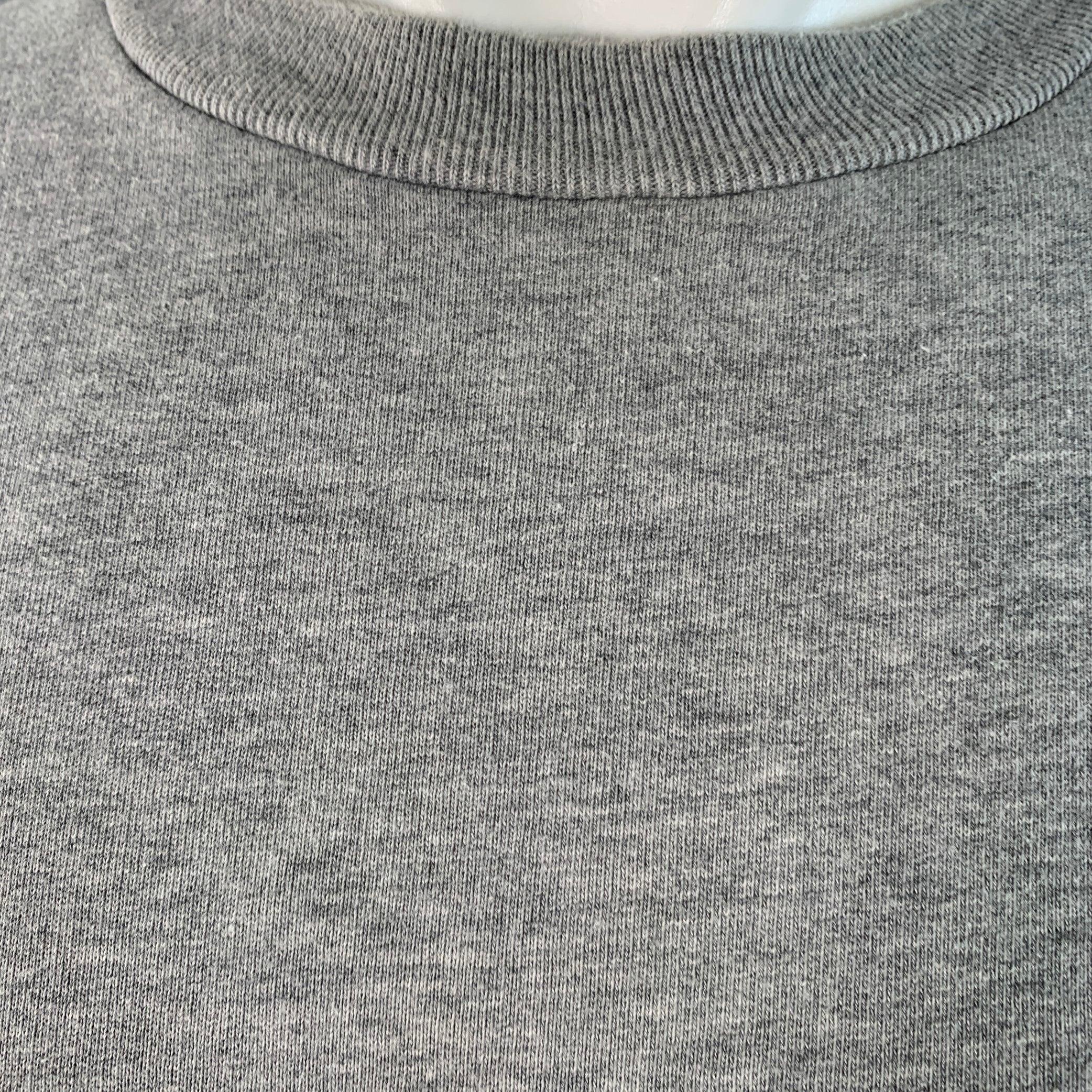 Burberry London - Felpa girocollo in misto cotone grigio erica e nero con logo - taglia M in vendita 3