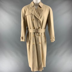 BURBERRY LONDON Size M Khaki Solid Cotton Polyester Trenchcoat