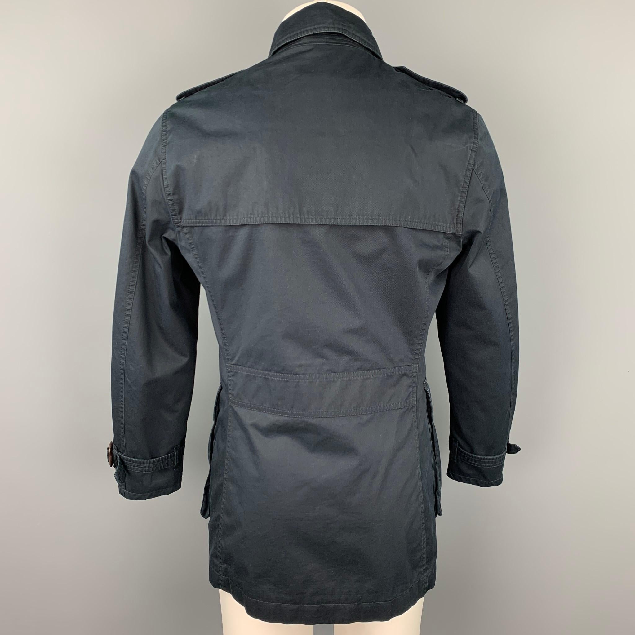 burberry double breasted jacket navy