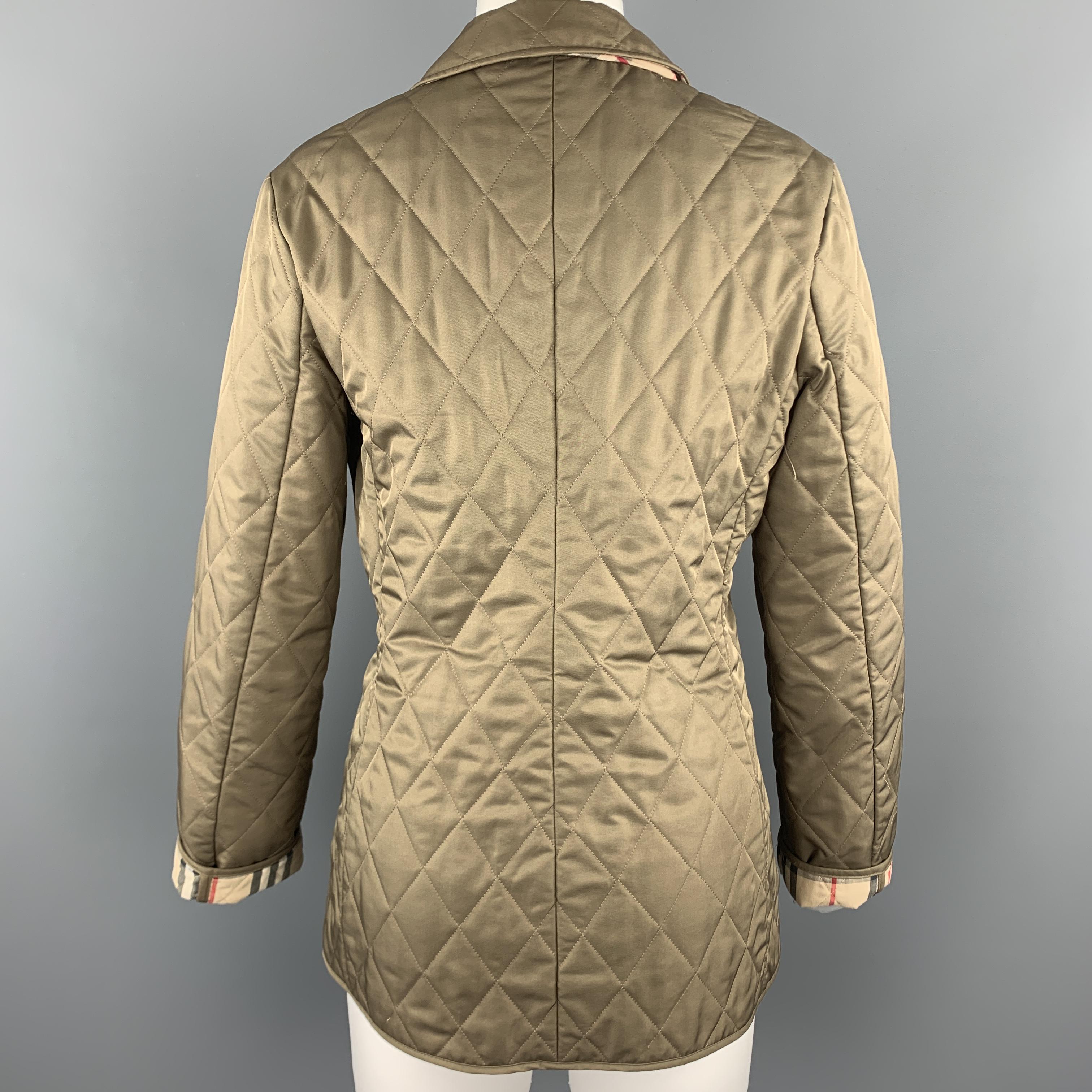 burberry quilted jacket olive