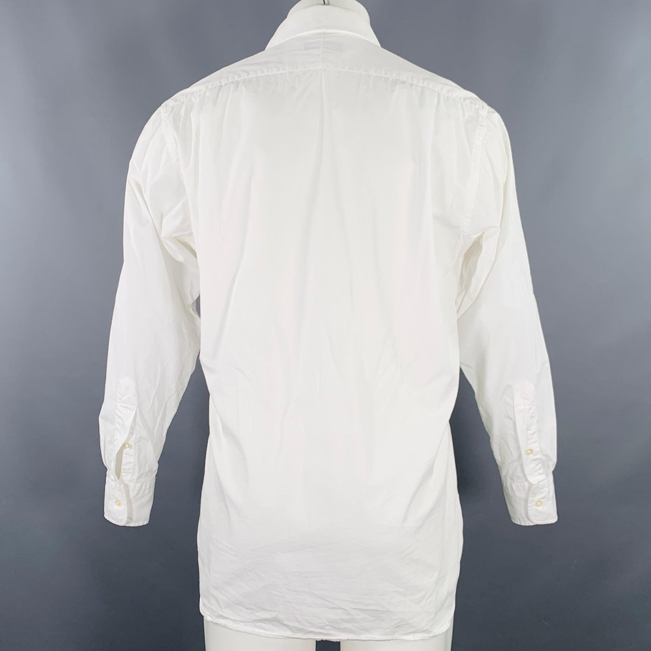 Gris BURBERRY LONDON Taille S Chemise à manches longues en coton blanc à une poche en vente