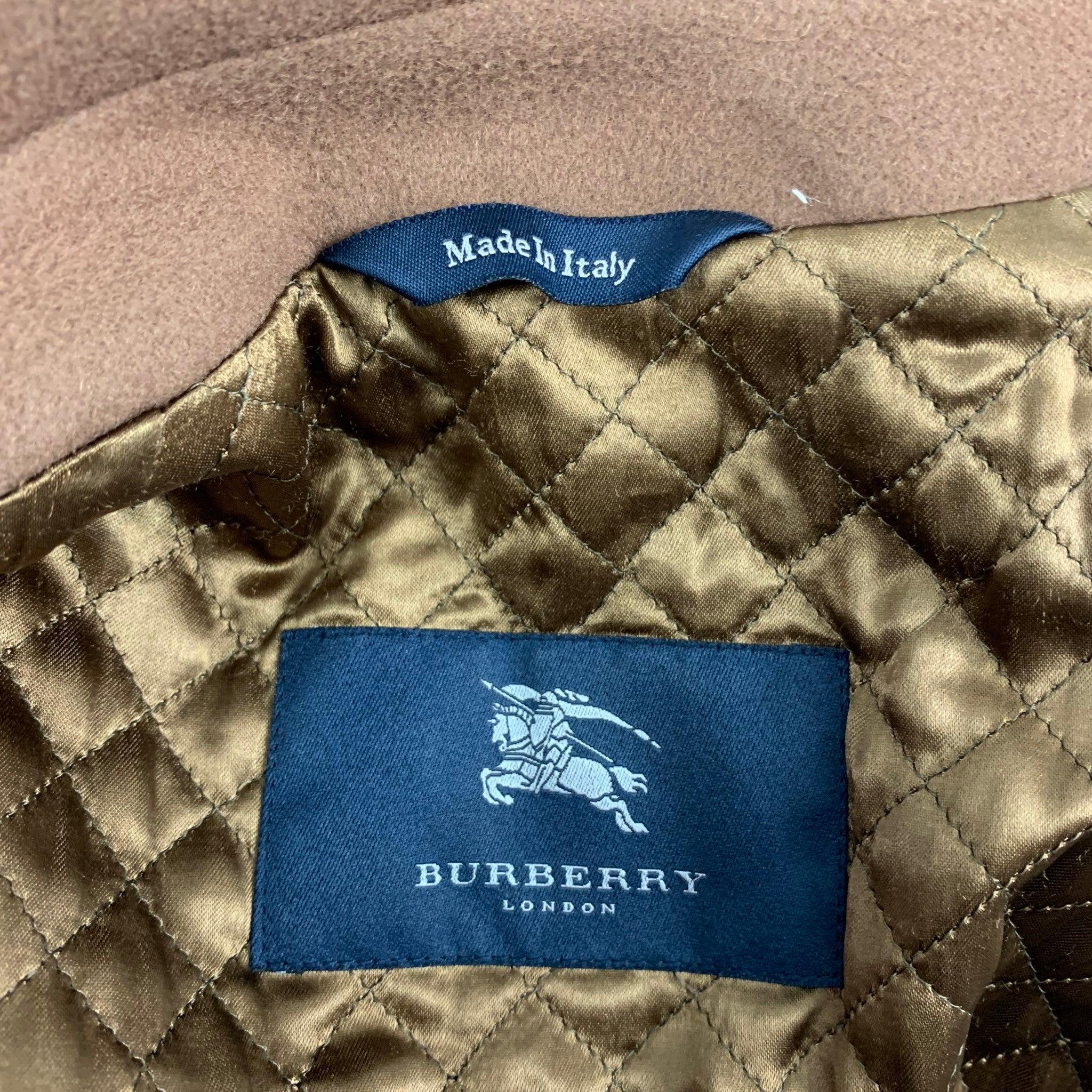 BURBERRY LONDON Size XL Brown Not Listed Zip & Buttons Coat For Sale 1