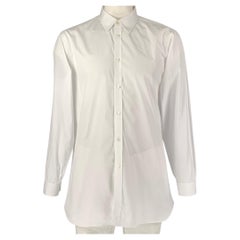 BURBERRY LONDON Size XL White Cotton Button Up Long Sleeve Shirt