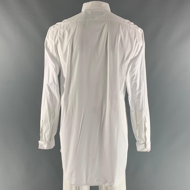BURBERRY LONDON Size XL White Textured Tuxedo Long Sleeve Shirt For Sale at  1stDibs