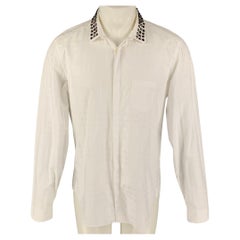 BURBERRY LONDON Size XS White Plaid Cotton Long Sleeve Shirt