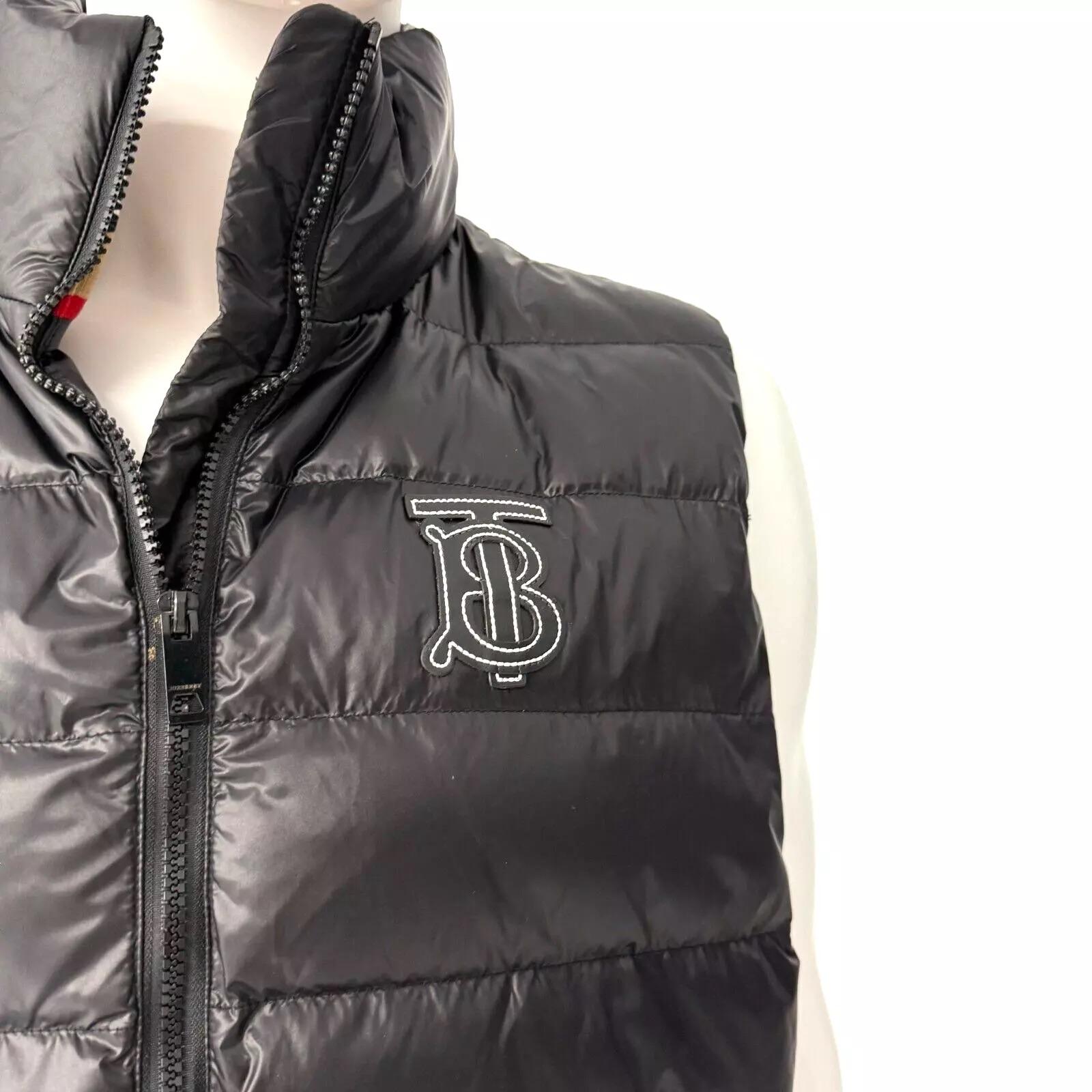 Men's Burberry London Sleeveless Padded Men Jackets Black Size Xxl For Sale