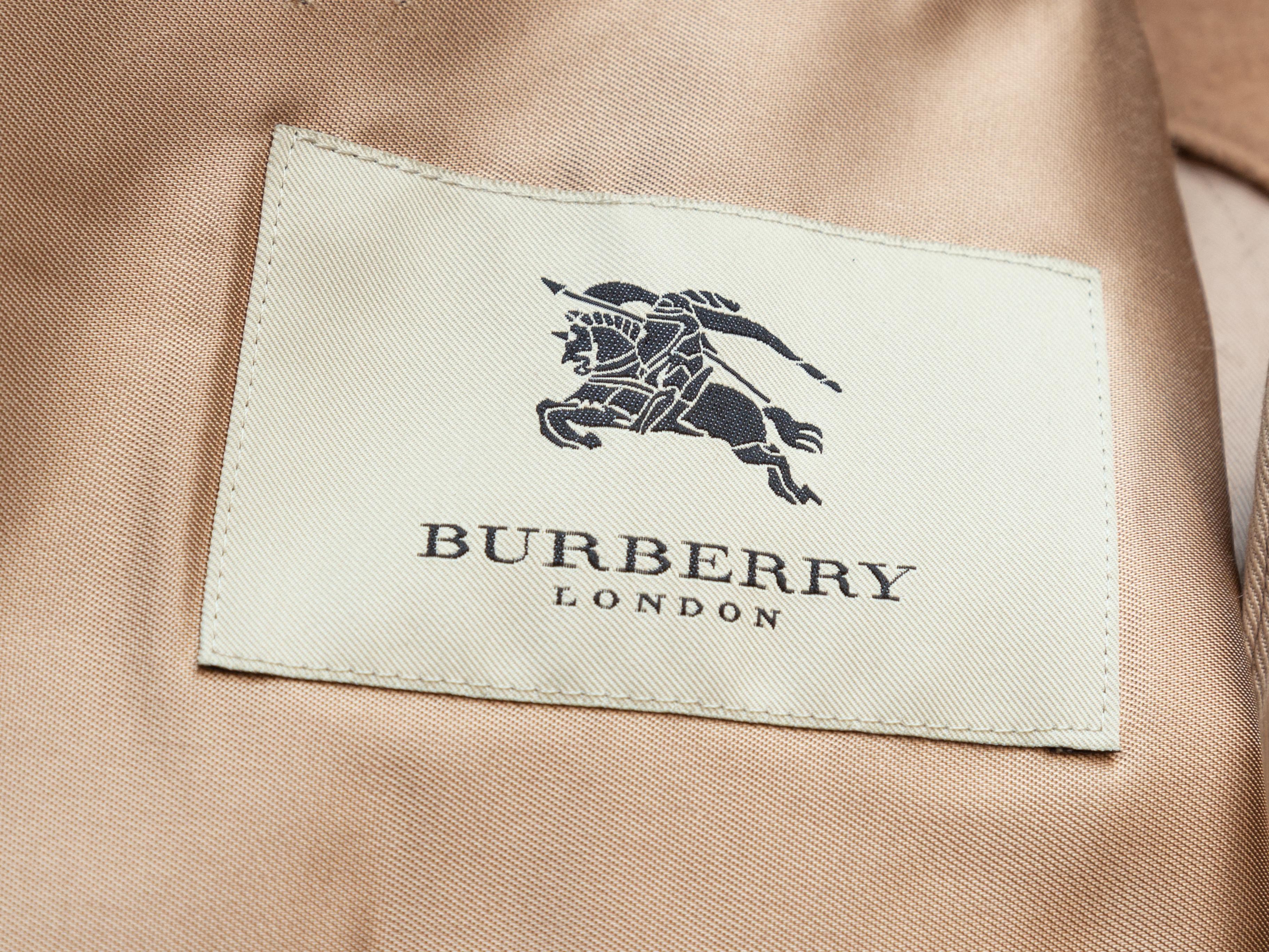 Brown Burberry London Tan Long Trench Coat