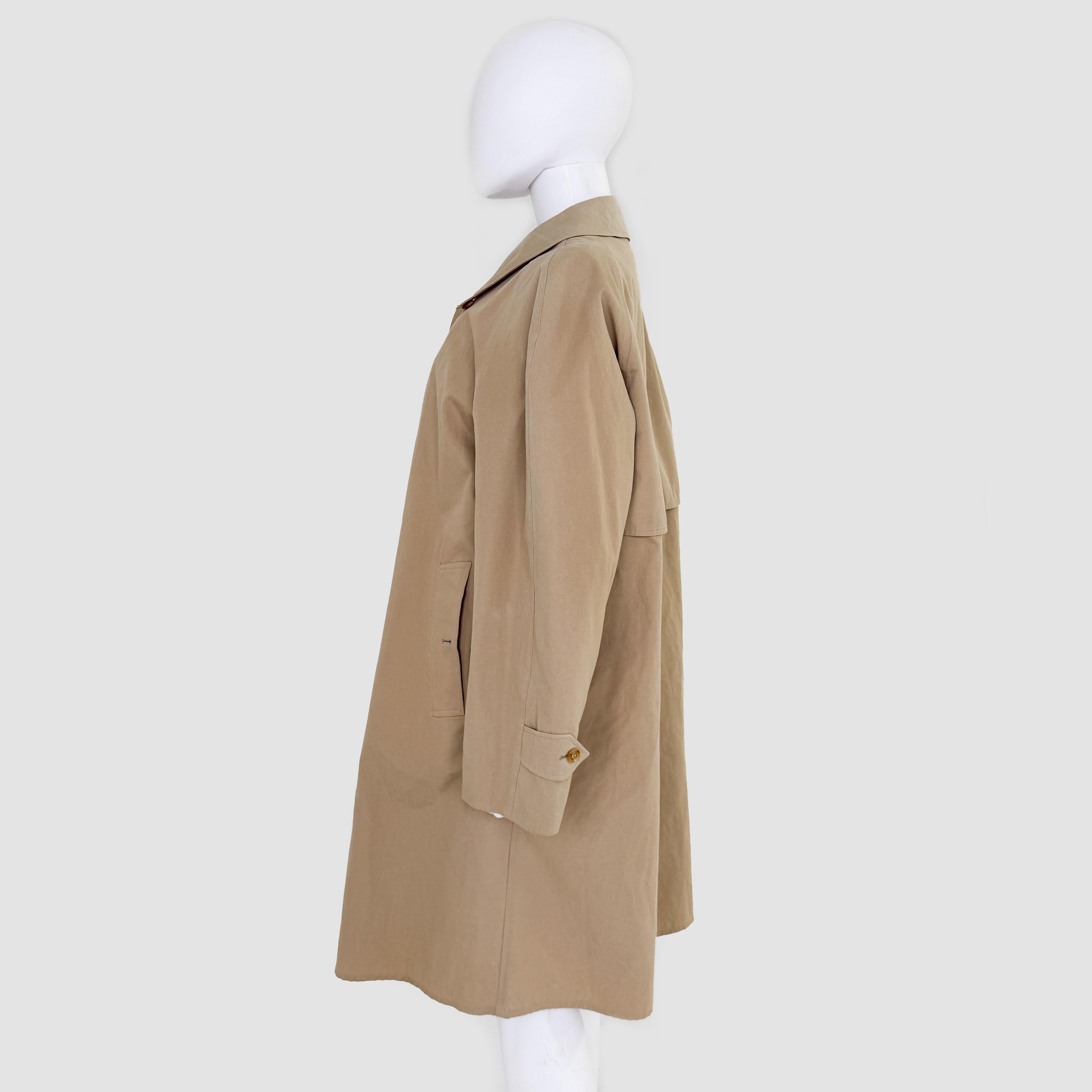 Beige Burberry London Trench Coat Women's Jacket Size L For Sale