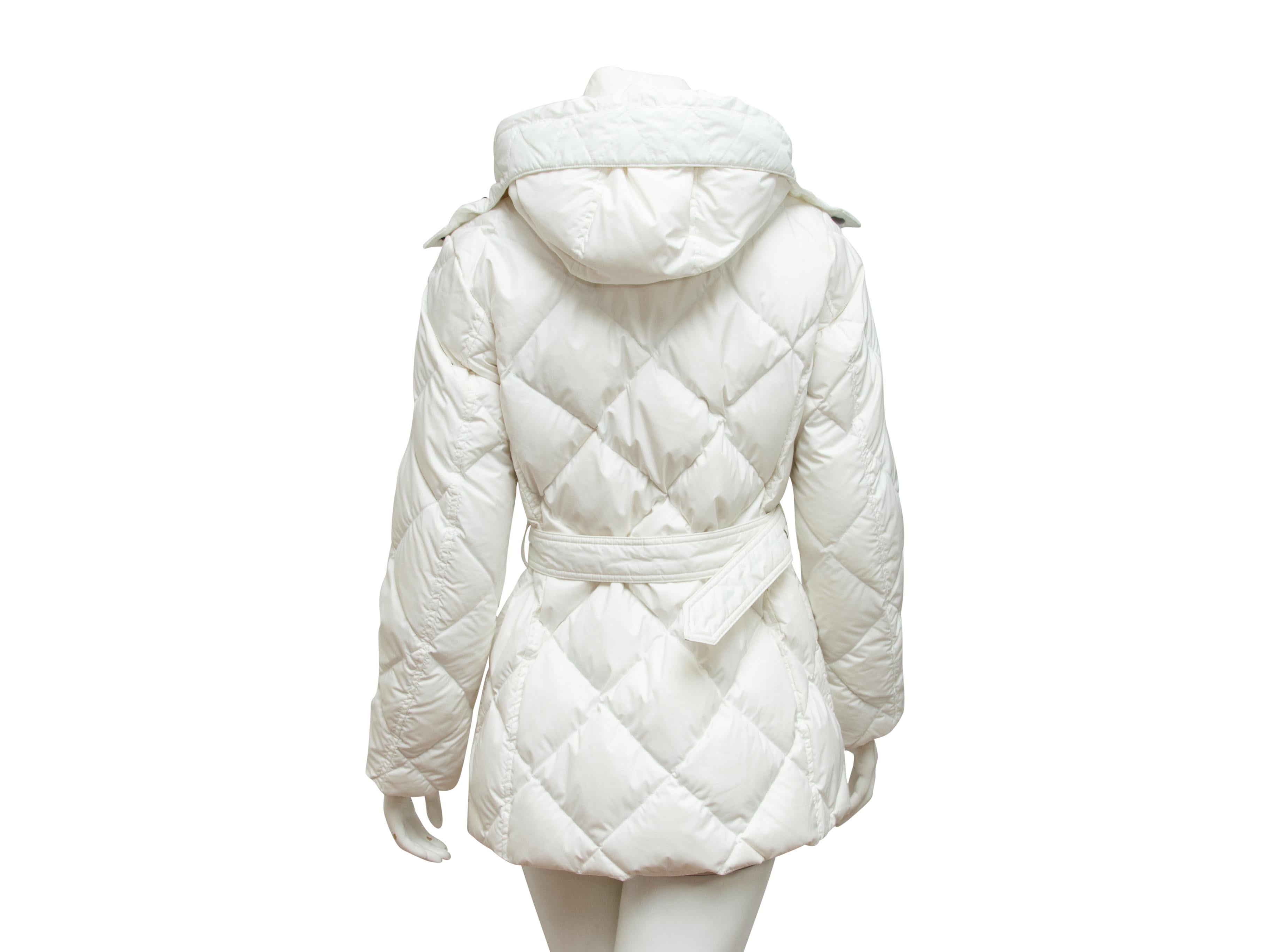 Burberry London White Quilted Puffer Coat at 1stDibs