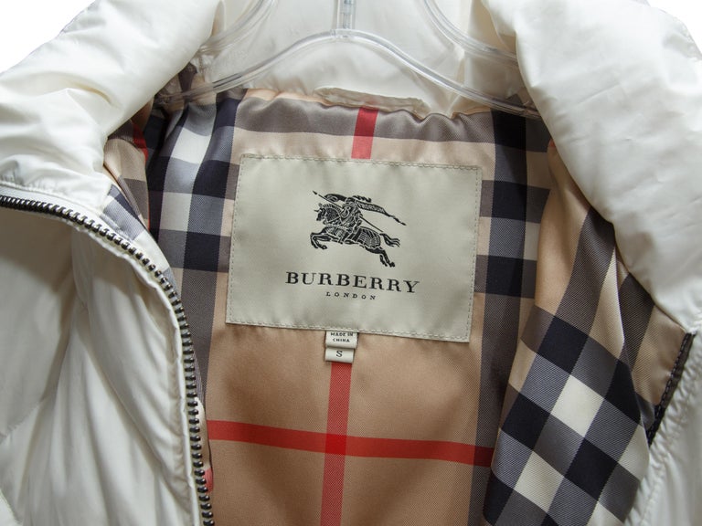 Burberry London White Quilted Puffer Coat at 1stDibs