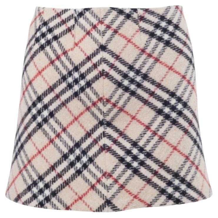 Burberry London Wool Mini Skirt For Sale