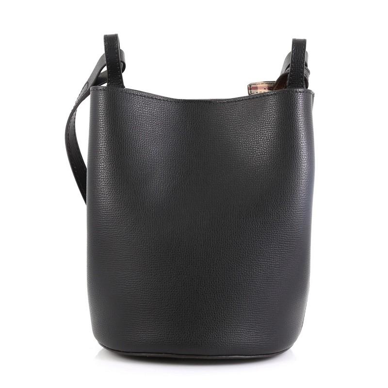 burberry lorne leather bucket crossbody bag