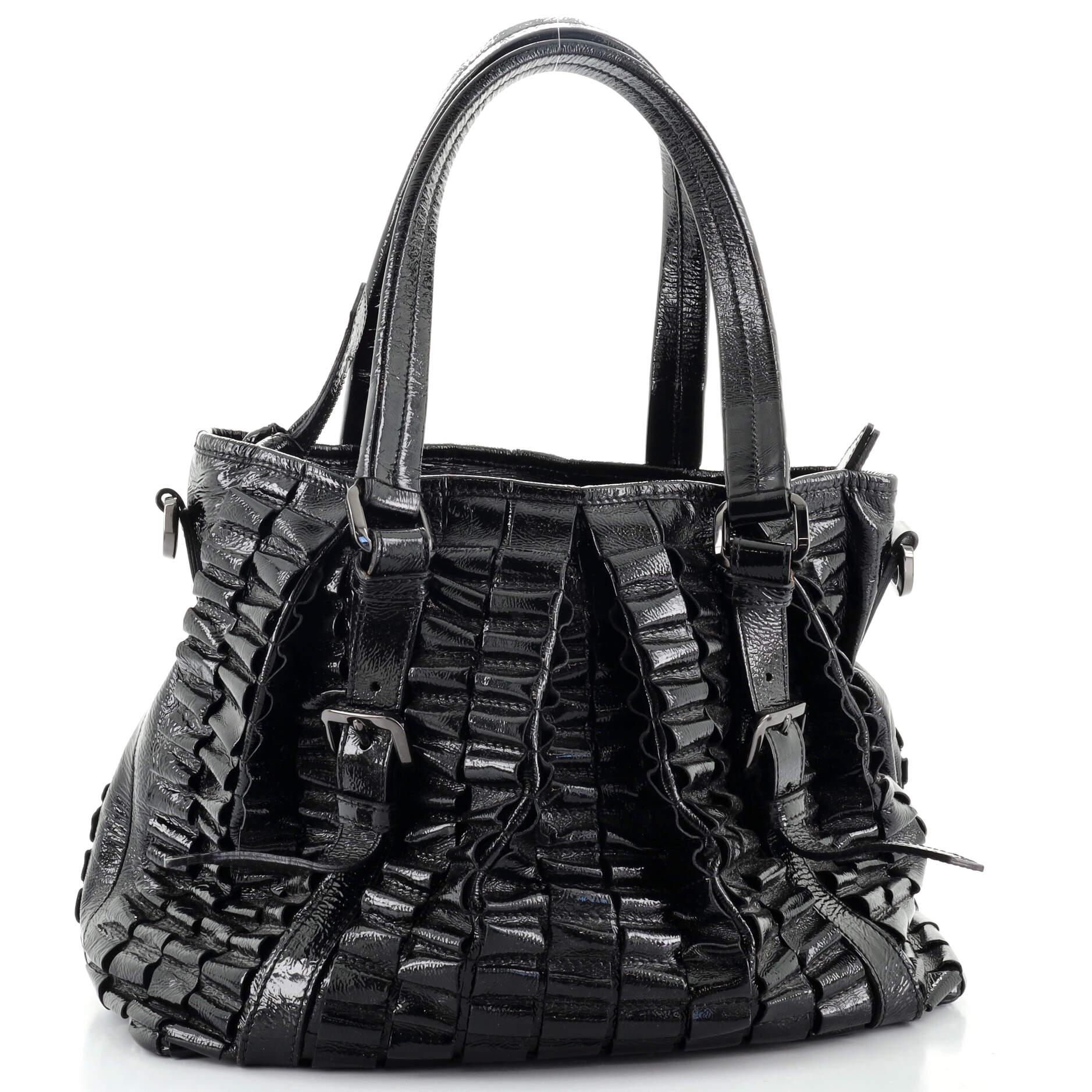 Burberry Lowry Convertible Tote Cartridge Patent Large In Good Condition In NY, NY