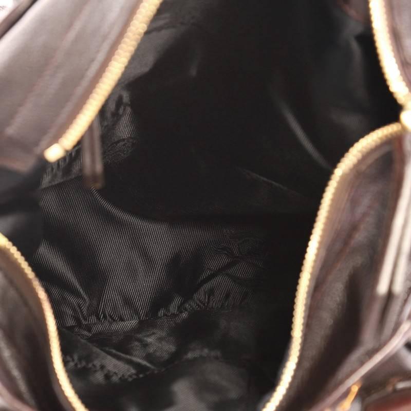 Burberry Lowry Convertible Tote Chain Stitched Leather Large 3