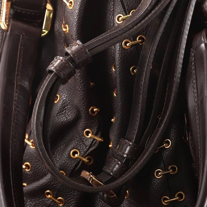 Burberry Lowry Convertible Tote Chain Stitched Leather Large 4