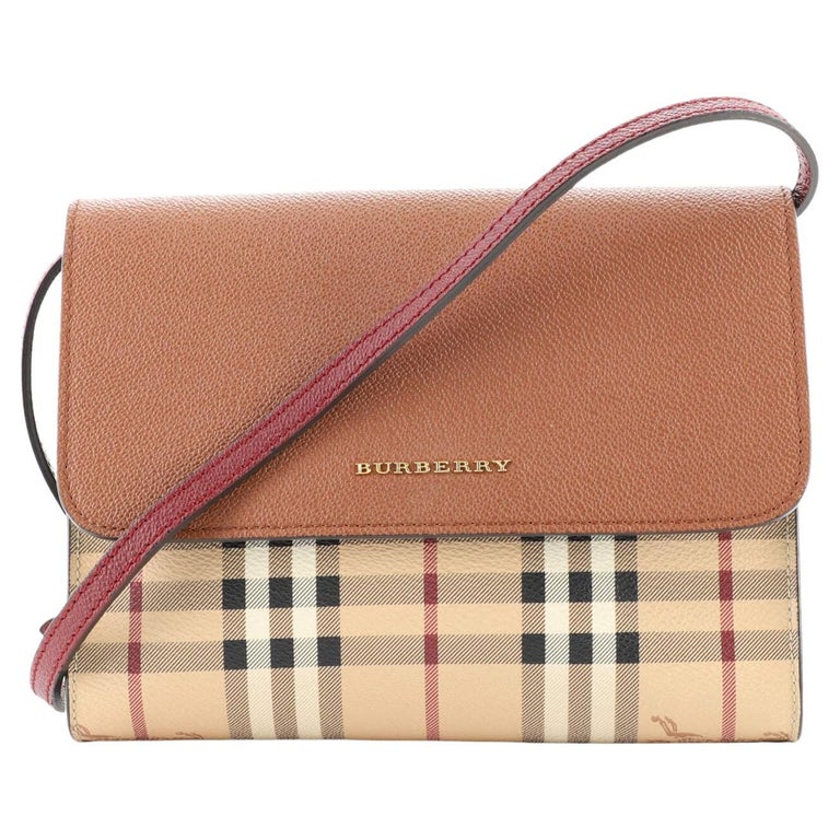 Burberry Loxley Crossbody Bag Haymarket Coated Canvas and Leather Small at  1stDibs