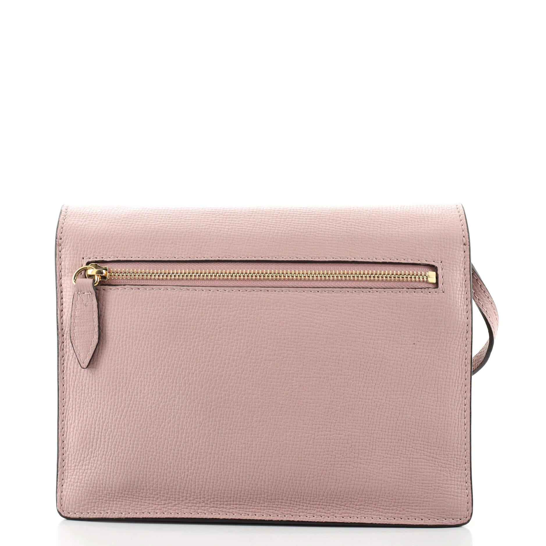 Burberry Macken Crossbody Bag Leather and House Check Canvas Small at 1stDibs