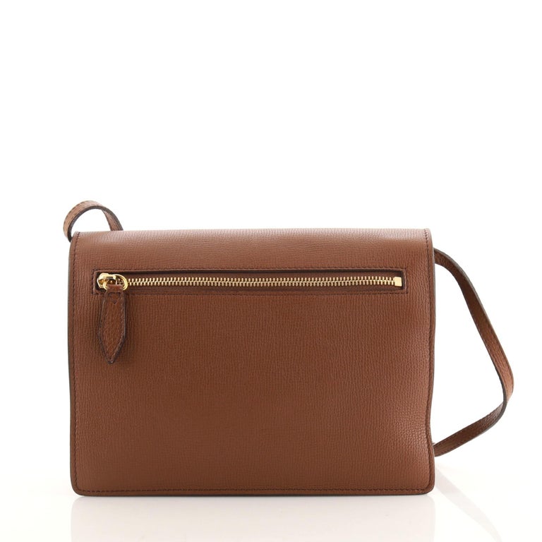 Burberry Macken Crossbody Bag Leather and House Check Canvas Small at 1stDibs