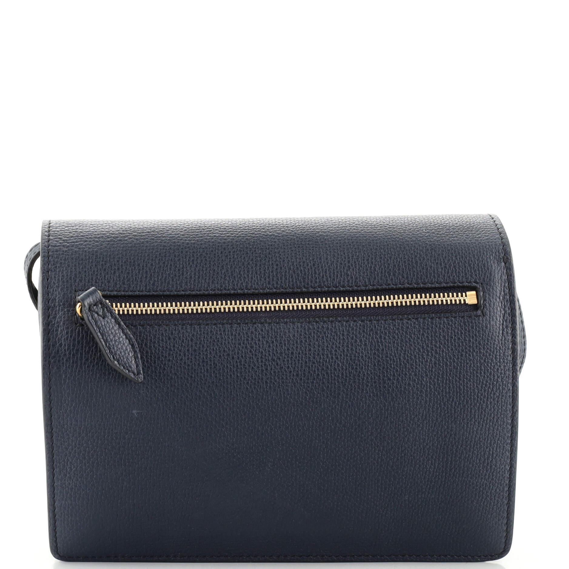 Black Burberry Macken Crossbody Bag Leather and House Check Canvas Small
