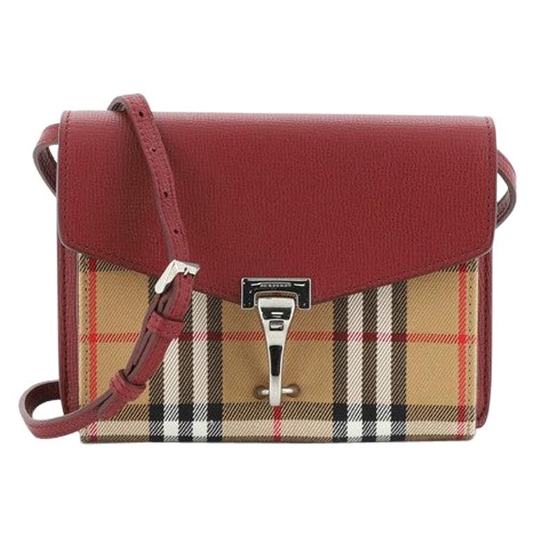 Burberry Macken Crossbody Bag Leather and House Check Canvas Small at  1stDibs | burberry small macken crossbody, burberry house check crossbody,  burberry macken bag
