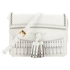 Burberry Macken Crossbody Bag Leather with Fringe Small