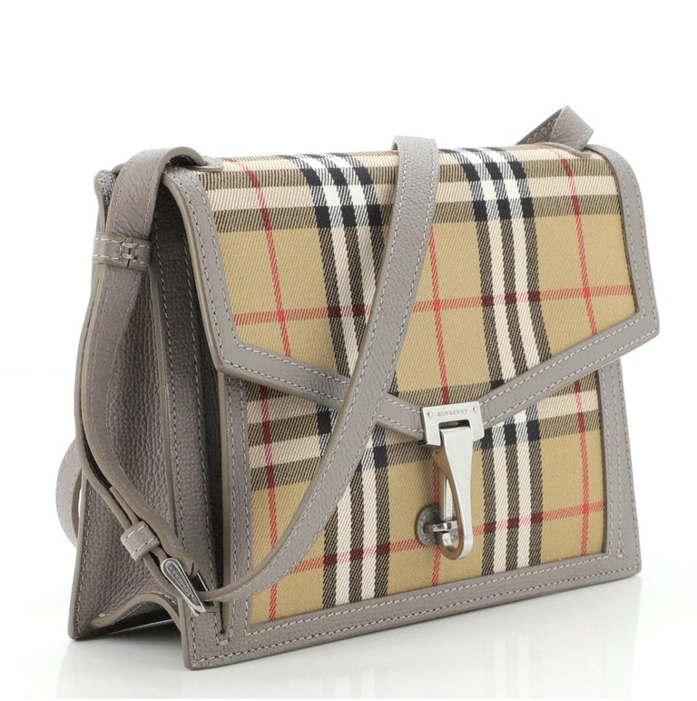 Burberry Macken Crossbody Bag Vintage Check Canvas Small at 1stDibs