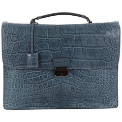 Burberry Maddock Briefcase Alligator Large