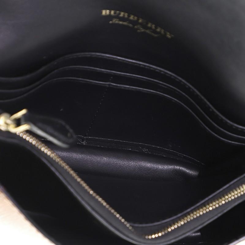 Burberry Madison Buckle Flap Borsa House Check in tela e pelle piccola 1