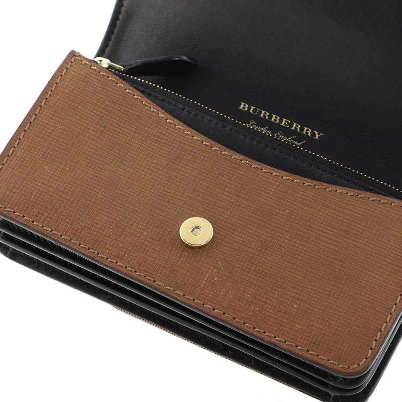 Burberry Madison Buckle Flap Borsa House Check in tela e pelle piccola 2