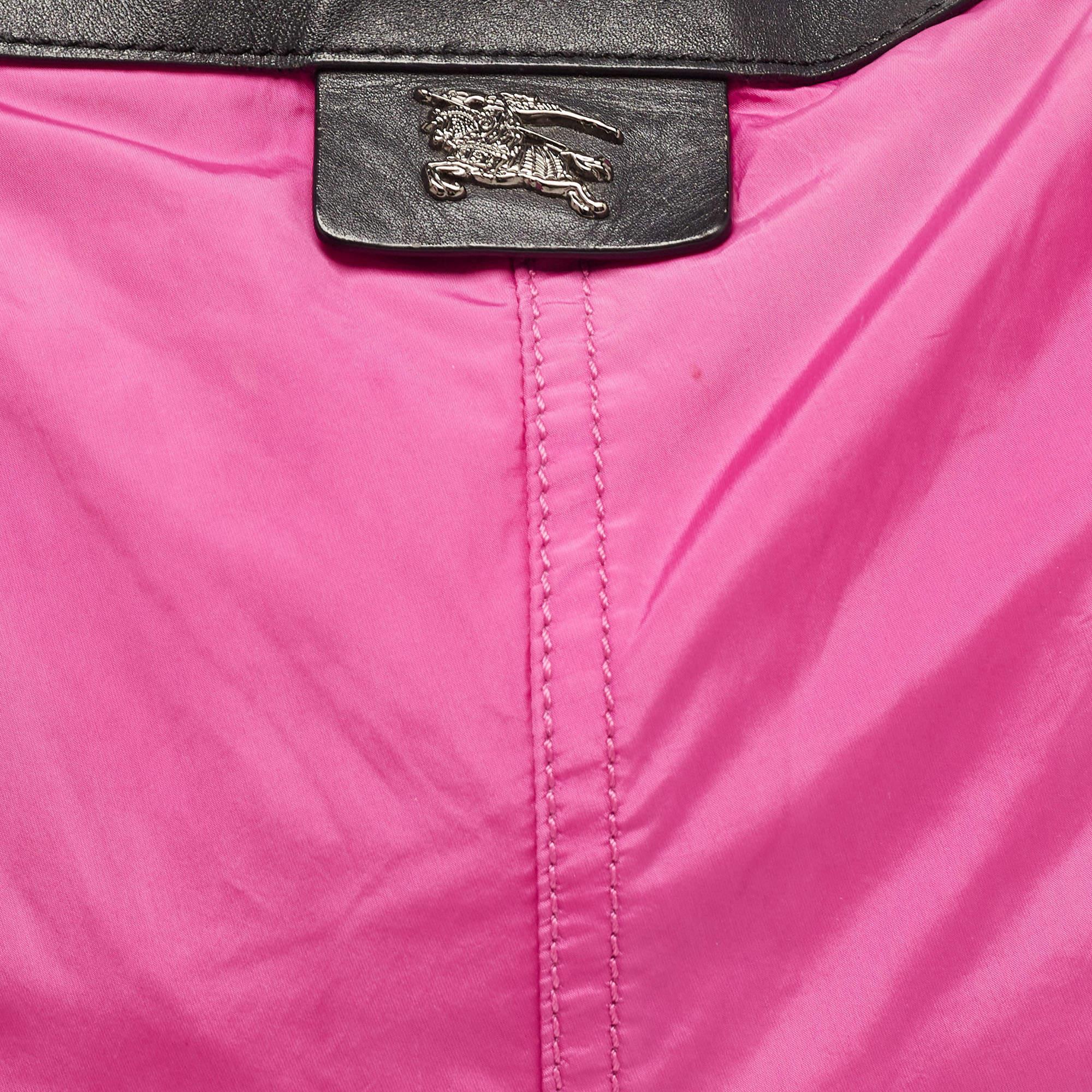 Burberry Magenta Nylon and Leather Buckleigh Tote 3