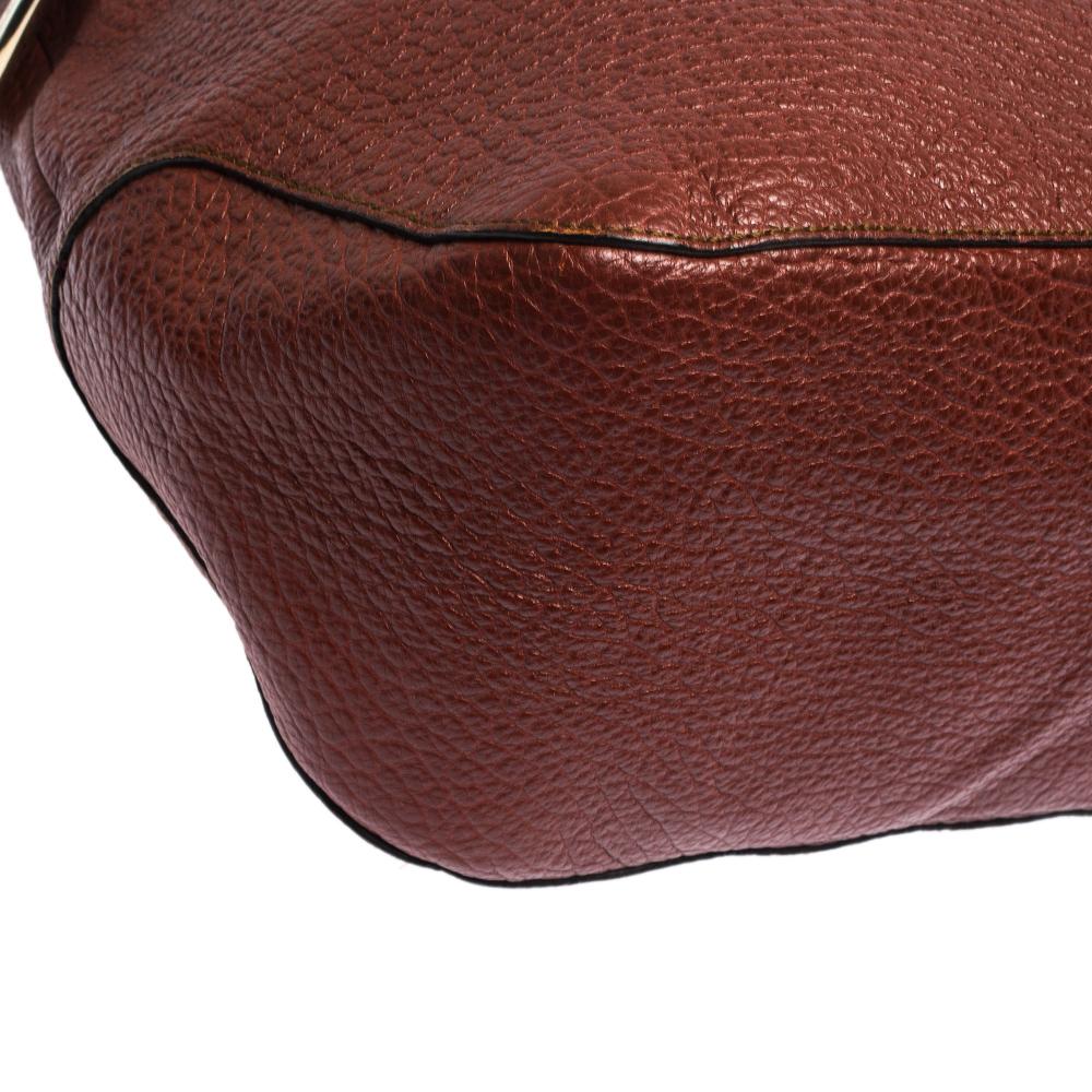 Burberry Mahogany Brown Leather Ledbury Hobo 3