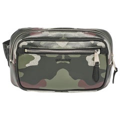 Burberry Mangrove Green Camo Coated Canvas West Belt Bag