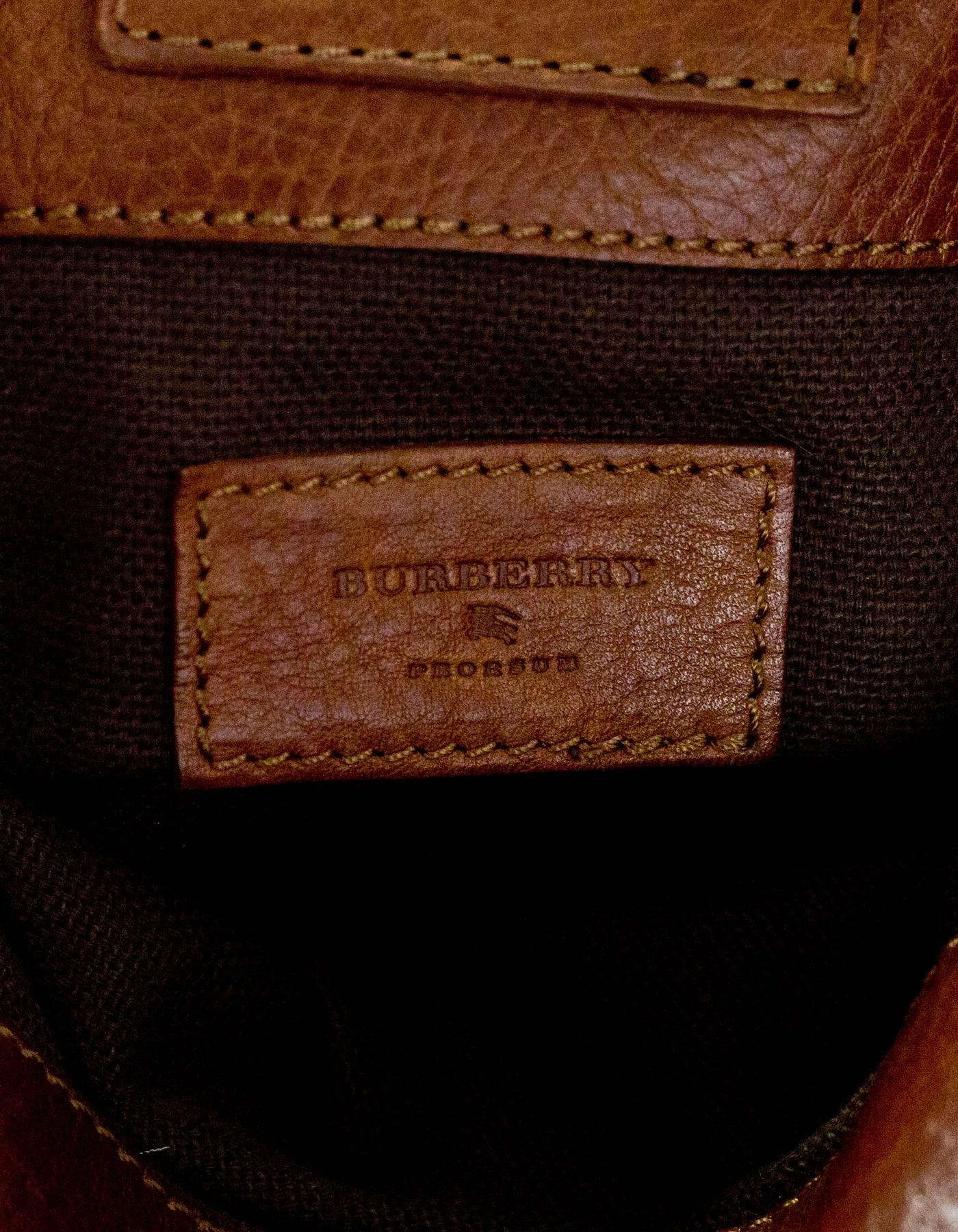 Burberry Margaret Nova Check Canvas & Tan Leather Bag 3