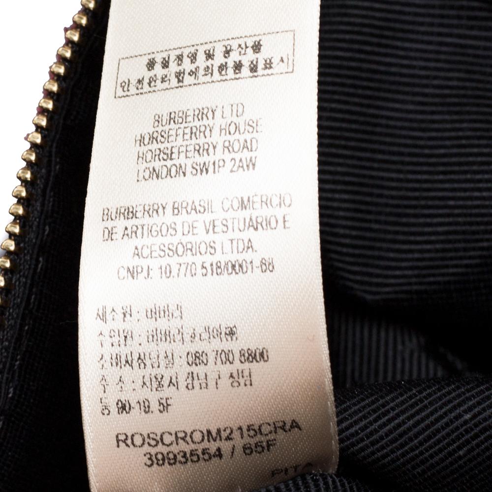Burberry Maroon Genarbtes Leder Mildenhall Umhängetasche 3