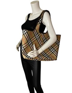 Burberry Medium East- West Vintage Check Tote