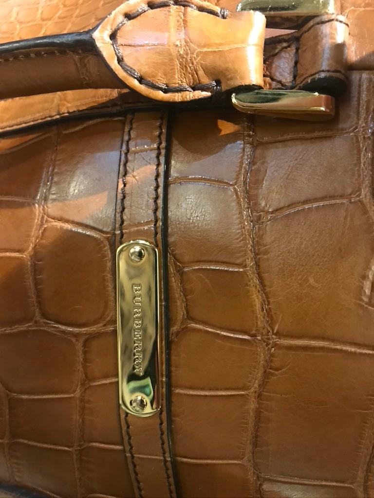 BURBERRY Medium ORCHARD bag in Alligator Amber RP £25000 Made in Italy For  Sale at 1stDibs